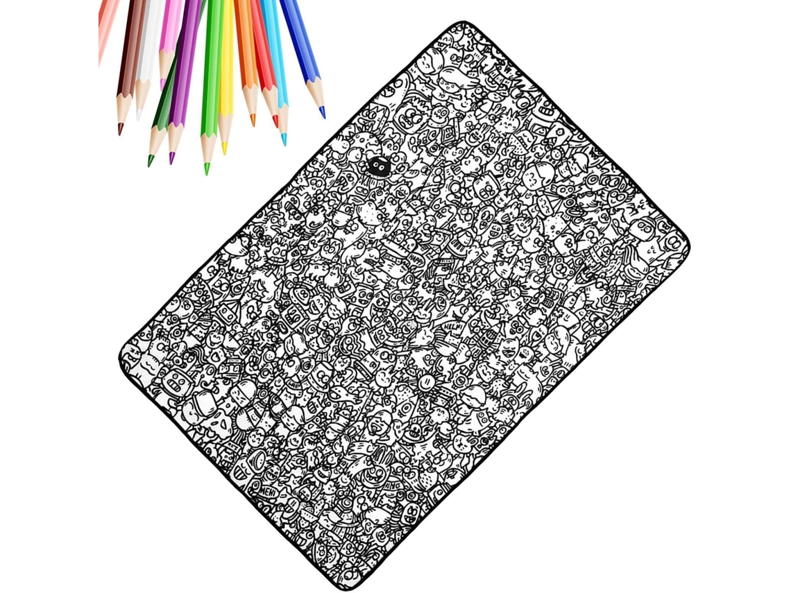 Manta Para Colorir Faça Você Mesmo | Cobertor Lavável Para Sofá - Da Artistic Coloring And