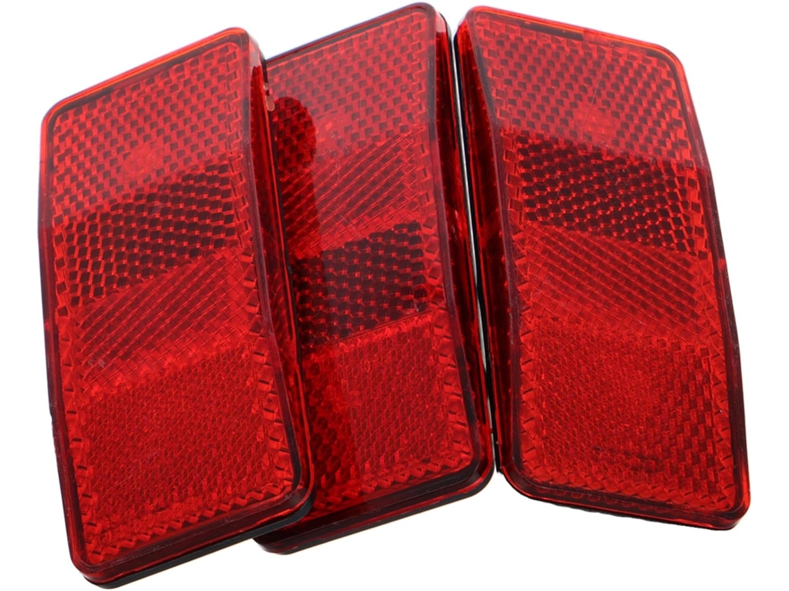 Conjunto De 3 Pequenos Refletores Plástico Para Bicicleta Com Design