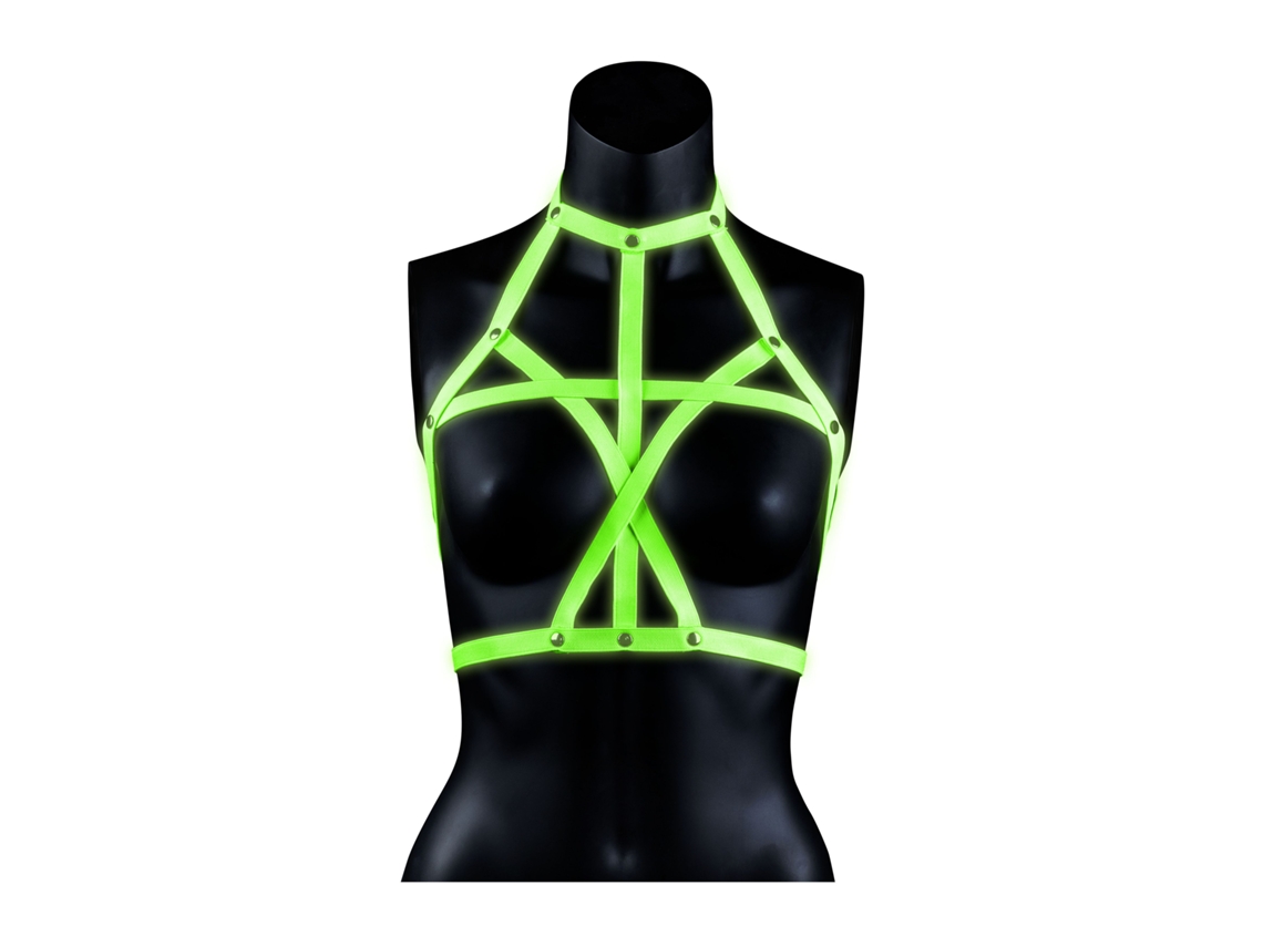 Arn�s para sujetador que brilla en la oscuridad - Verde ne�n/Negro