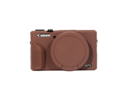 Capa para Canon G7x3 Case Protetora Silicone para Câmera CUICH (marrom)