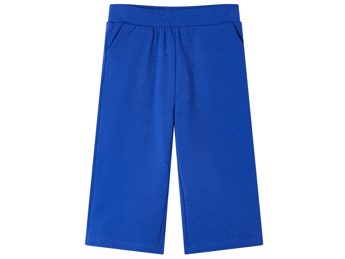 Calças De Criança Com Pernas Largas Azul-cobalto 104
