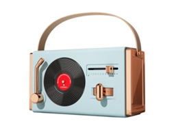 Rebe-altavoz Bluetooth Portátil Ao Ar Livre De Qualidade Retro Com Suporte Para Usb Para Sala De Estar E Escritório Azul