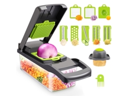 Fatiador 11 em 1: cortador de batata, cebola, vegetais e frutas, mandolim, com escorredor, Slowmoose Kitchen Gadgets