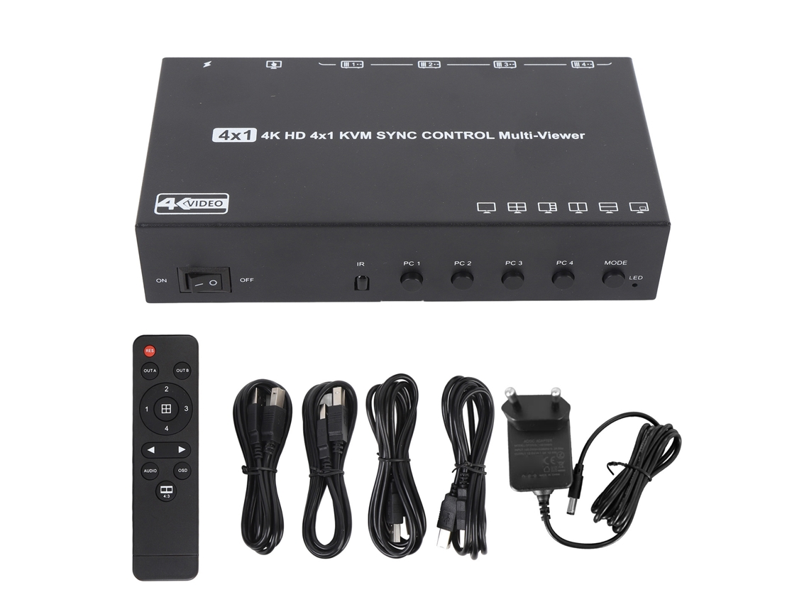 Switch Kvm 4 Portas 4k LAXISCREED