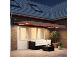 Vidaxl Toldo Retrátil Areia 400 × 300 Cm Poliéster