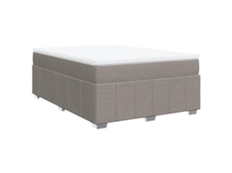 Box Spring Bed, Box Spring Beds Vidaxl Cinzento-acastanhado Tecido (140 X 200 Cm)