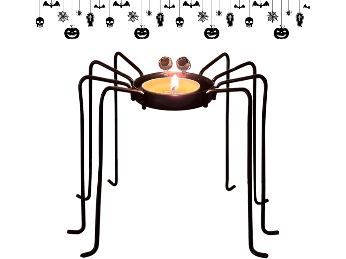 Porta-velas De Halloween Em Forma De Aranha |