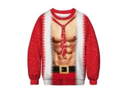 Camiseta De Súeter Feio De Natal Para Homens Mulheres Impressão 3d Inverno