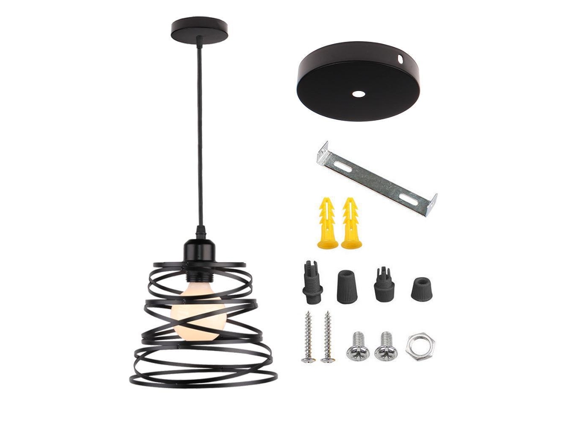 Gaiola De Suspensão Retro E27,lustre De Teto Industrial Com Gaiola De Metal Btforus