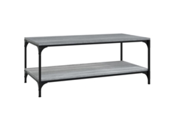 Coffee Table, Coffee Tables Vidaxl Cinzeto Madeira Processada (80 X 50 X 40 Cm)