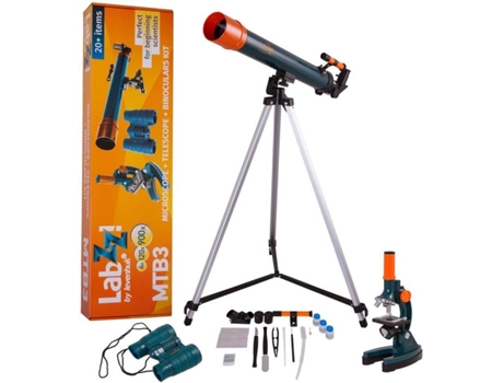 Kit Telescópio, Microscópio e Binóculos LEVENHUK LabZZ MTB3
