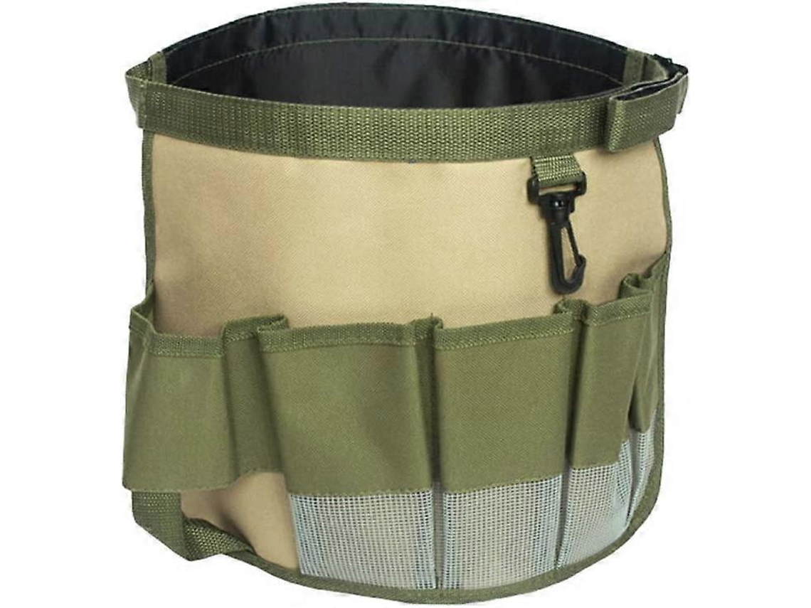 Bolsa de ferramentas de jardim impermeável de lona Oxford 600d, plegável, com bolsos transparentes, organizador multifuncional S/MARCA