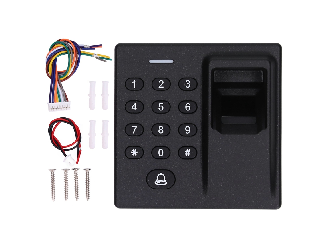 Tranca de Porta com Impressão Digital Sem Chave Controle de Acesso Abs Usb Programável para Escritório Casa 12v Cc