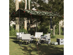 Vidaxl Lona De Campismo 306x306 Cm Impermeável Camuflagem
