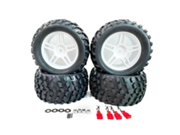 1823w c 4pcs Rodas Pneus Maiores Atualizados Encaixe Hexagonal 12mm para Wltoys 144001 144010 124017 124018 124019 Rc MDUG