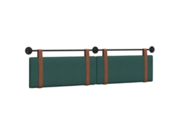Conjunto 1 Cabeceira Suspensa Vidaxl Verde Couro Sintético (210 X 55 X 5 Cm)