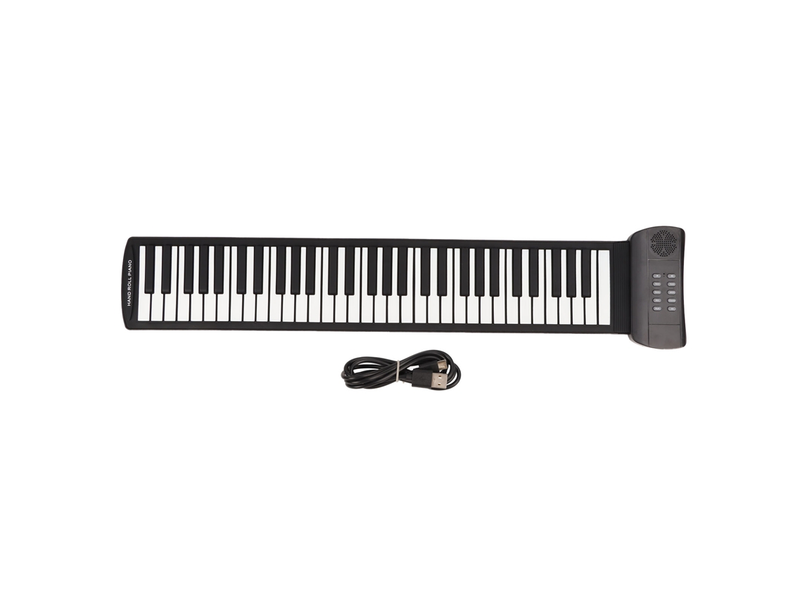 Teclado dobrável de 49 teclas, som surround 4D, USB e bateria CHABERLU