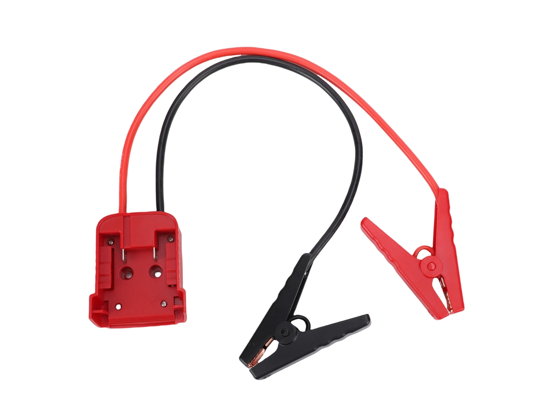 Cabo de partida de emergência automotivo de 18 V com suporte compatível com Milwaukee.