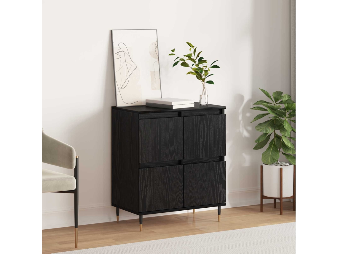 Vidaxl Buffet Carvalho Preto 60 X 35 X 70 Cm