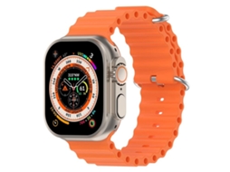 Pulseira de silicone laranja marinho Csyy (compatível com Apple Watch 45 mm)