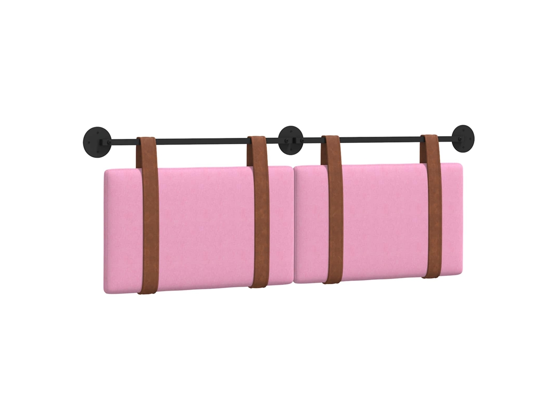 Conjunto 1 Cabeceira Suspensa Vidaxl Rosa Couro Sintético (150 X 55 X 5 Cm)