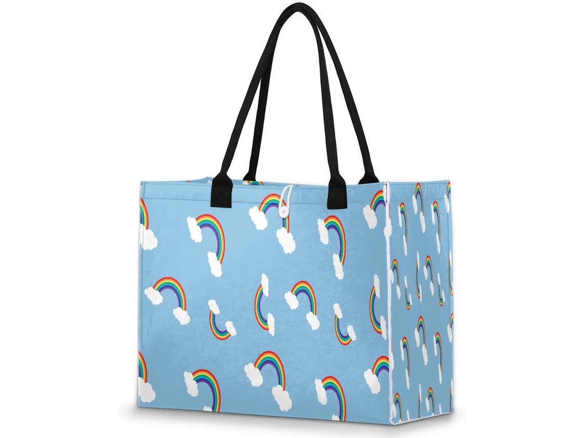 Bolsa Tropicallife com estampa Caveira e Flores 42x17x33 cm