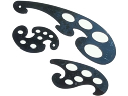Régua curva compacta, auxiliar de design, régua perfeita para entusiastas de scrapbooking e estudantes.