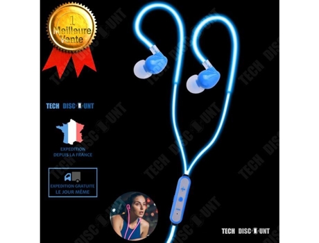 Fones de ouvido esportivos com fio 120mah volume ajustável design luminoso TD