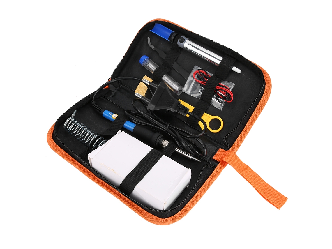 Kit De Soldadura Eléctrica 16pcs 60w Com Controle De Temperatura Ferramenta Para Reparação Eletrônica