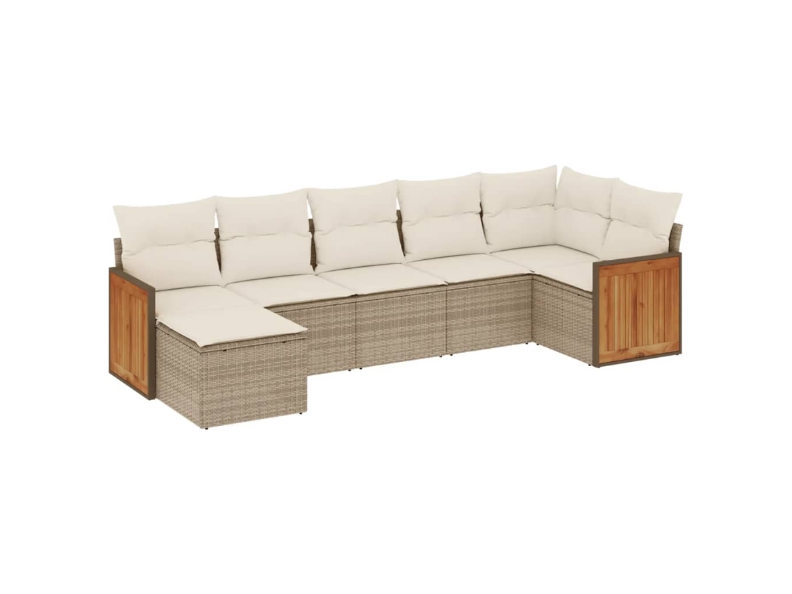 Garden Sofa Set, Garden Sofa Sets Vidaxl Bege Rattan / Vime (n/a)