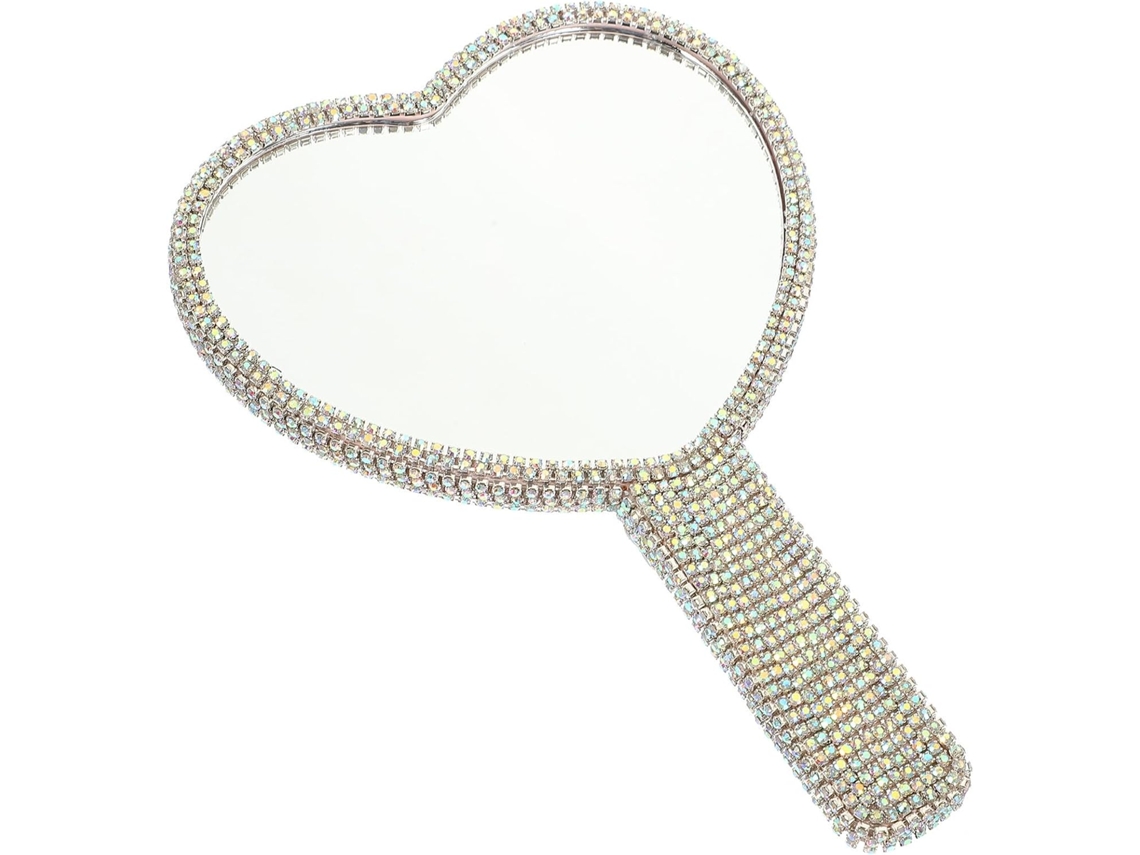 Ferramenta manual portátil para maquilhagem, leve e elegante, em ABS com cristais de vidro.