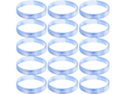 Conjunto Healeved com 20 pulseiras elásticas de silicone macio, estampa camuflada azul, ajustáveis e à prova d'água, Ideais