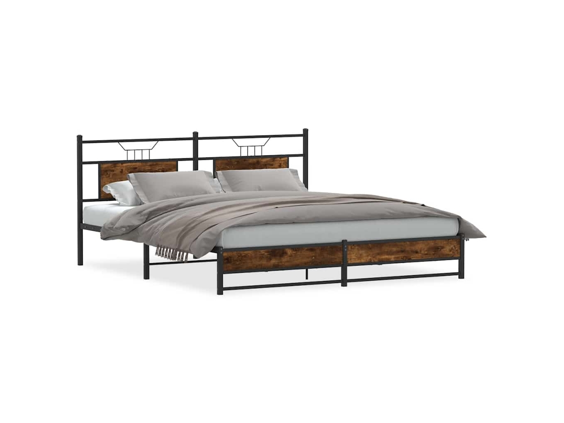 Bed Frame, Bed Frames Vidaxl Marrom Madeira Processada (160 X 200 Cm)