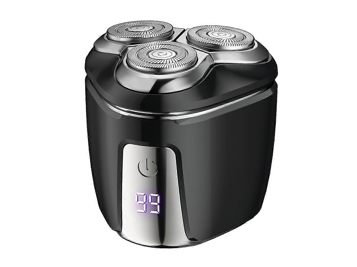 Barbeador Elétrico Magnético Mini Com Display Led, Cor Preta