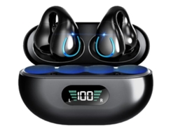 Auriculares Sem Fios Bluetooth 5.3 Design Aberto Microfone Para Chamadas Display Led/lcd Estojo De Carregamento Lurelia