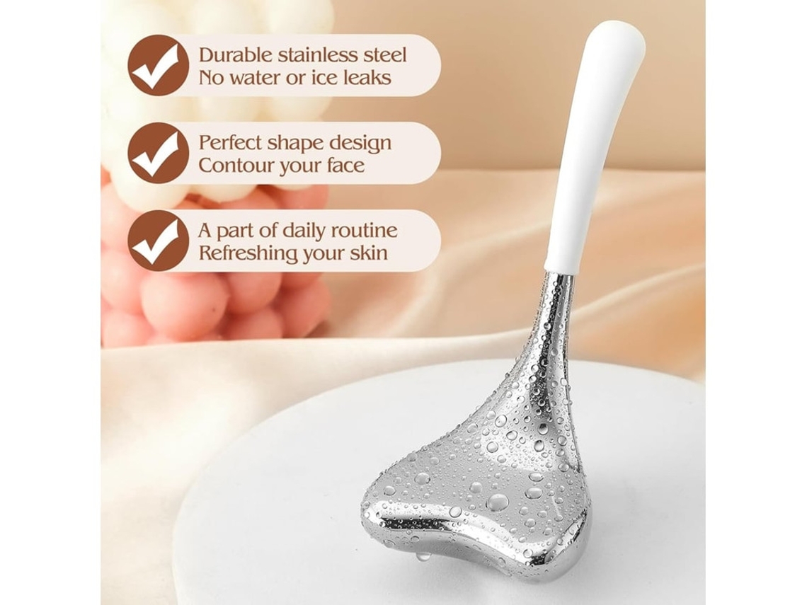 Criobastões Para O Rosto Gua Sha E Massagem 2 Em 1 Globos De Gelo Ferramentas Para Cuidados Com A Pele Facial Para Mulheres Globos Frios Bestvite