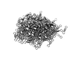 100 Peças Rolamento Barril 8 Forma Gancho Swivel Peixe Alta Resistência Aço Inoxidável 12mm