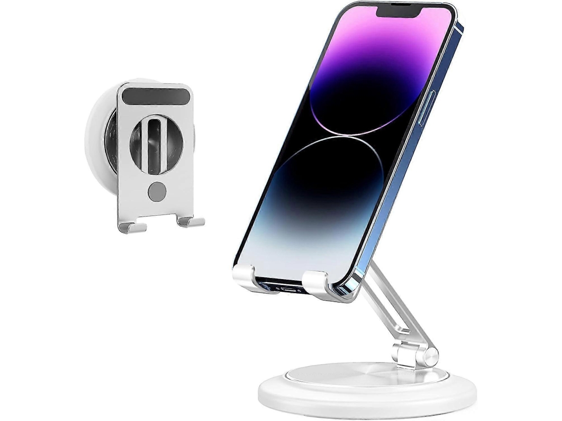 Suporte De Mesa Para Celular, Giratório 360 Graus, Ajustável, Dobrável, Em Alumínio, Compatível Com A Maioria Dos Celulares (4-9 Polegadas).