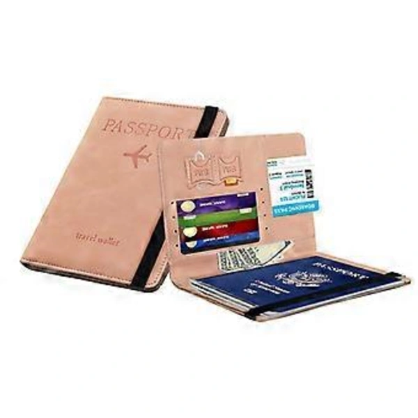 /ea/protege Estojo Para Passaporte, Capa Protetora Para Passaporte Com Bloqueio Em Pu, Antifurto, Organizador De Viagem Para Passagens Aéreas