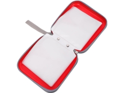 Estojo Rígido Para Armazenamento De 40 Cds, Plástico Vermelho, Grande Capacidade.