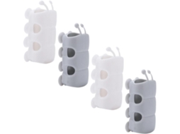 Wakauto Conjunto De 4-suportes Silicone Para Chuveiro Mão, Adaptadores De Ventosa Removíveis Para Banheiro