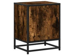 Mesa de cabeceira MAISON EXCLUSIVE em carvalho, com estrutura em madeira defumada e metal (40x31x50 cm)