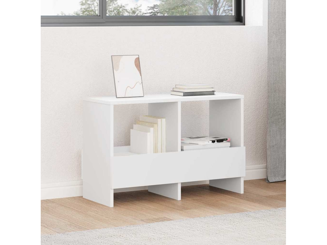 Vidaxl Estante De Revistas Branco 68,5 X 30 X 45 Cm