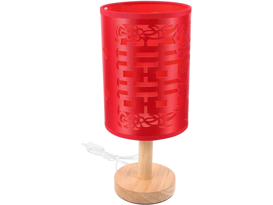 Abajur De Mesa Vermelho Lifkome Para Quarto, Estilo Delicado Em Ferro E Tecido, Cria Uma Atmosfera Aconchegante, Ideal