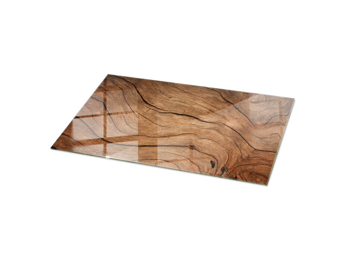 Tampo De Mesa Retangular Espelharte (120x60 Cm - Padrão De Madeira Natural - Marrom)