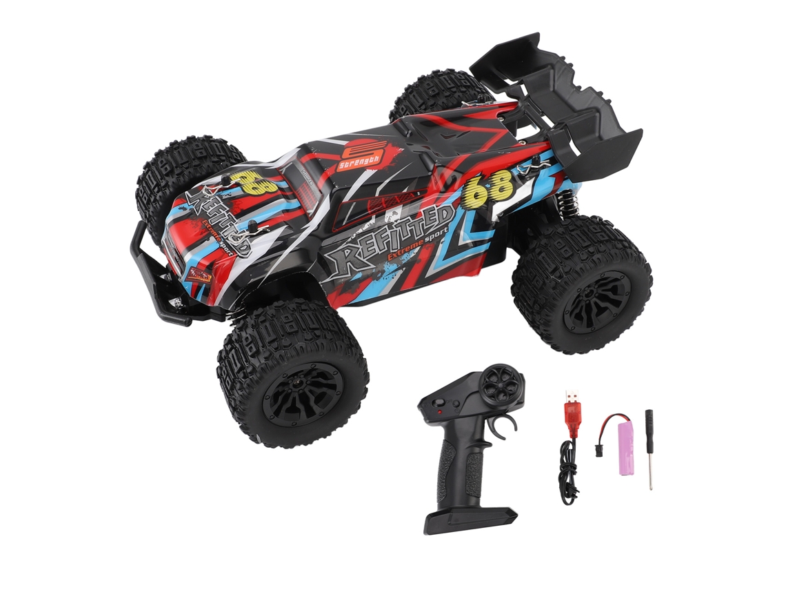 Ats coche de Controle Remoto Off Road 2.4g Alta Velocidade Derrapagem Realística Elétrico Vermelho
