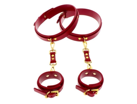 Manetes - Taboom - Pulsos-coxas - Vermelho - Adultos - Couro Vegan