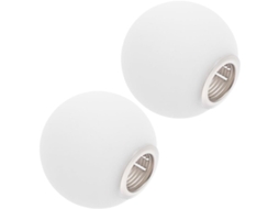 Conjunto De 2 Cúpulas Esféricas De Vidro Fosco Branco Para Lâmpadas G9, Design Elegante, Vidro Resistente A Estilhaços, Iluminação Suave.