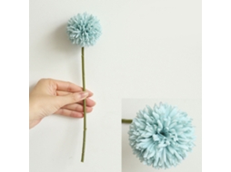 Baok-ramo De Hortensia Artificial De Seda Falsa Com Flor De Crisântemo Para Mesa Sala Decoração Lar Azul