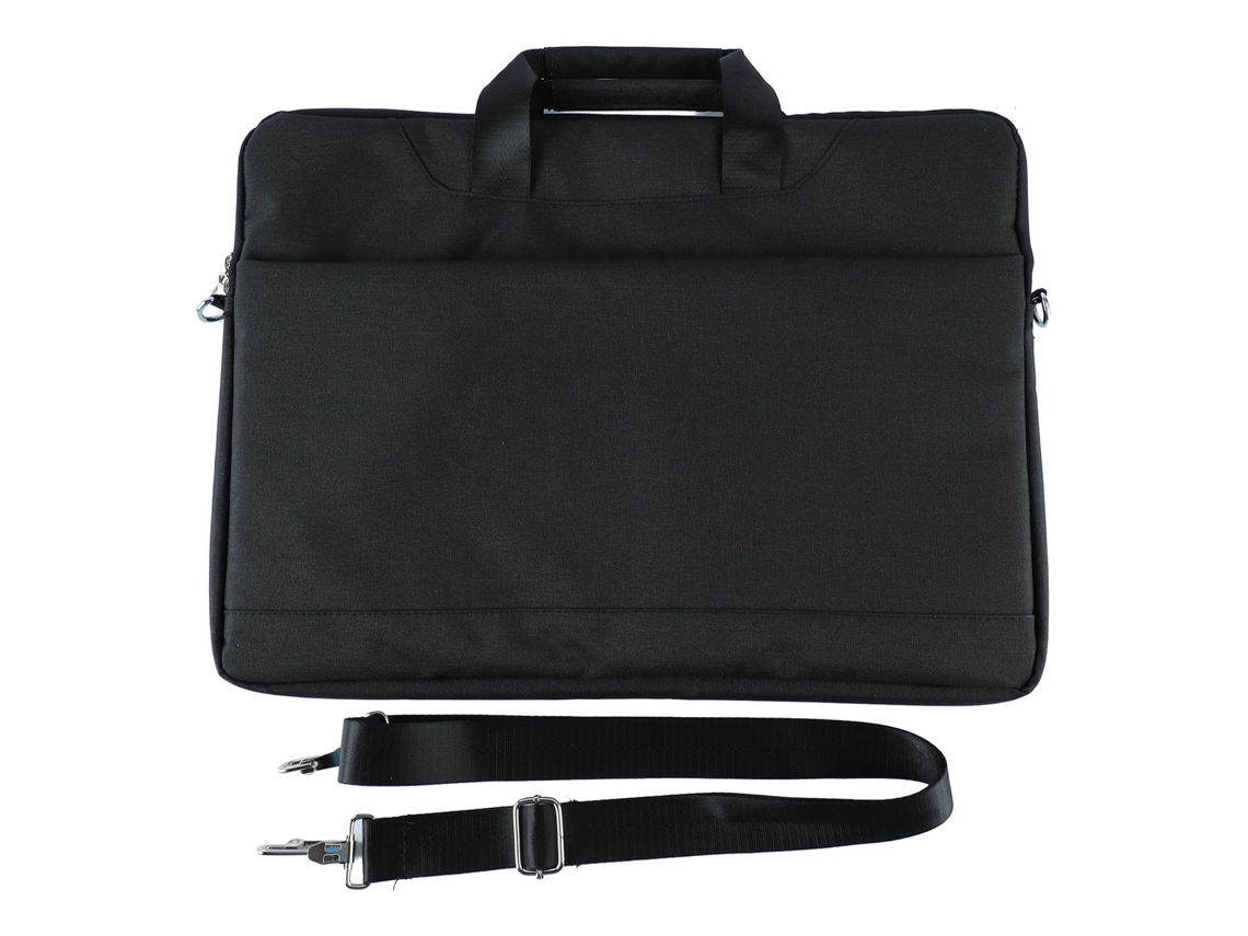 Bolsa para laptop de 15,6 polegadas, grande capacidade, à prova d'água, respirável, tecido Oxford, com alça de ombro, preta, Slowmoose